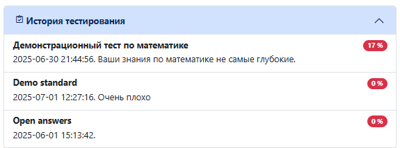 История тестирования